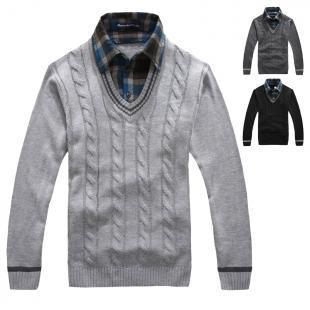 供應春秋男士襯衫領毛衣假兩件麻花針織_服裝服飾_世界工廠網(wǎng)中國產(chǎn)品信息庫