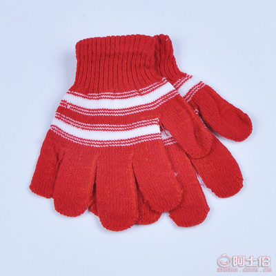 【奧聞廠家銷售針織手套男女薄款條紋保暖五指魔術手套戶外工作棉批發s1029】義烏市奧聞電子商務商行 - 產品庫